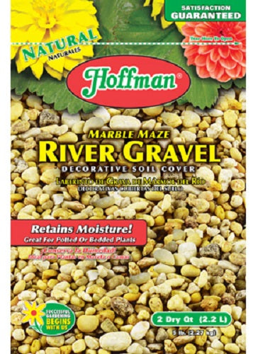 Hoffman® 14202 Marble Maze River Gravel Decorative Soil Cover, 2 Qt