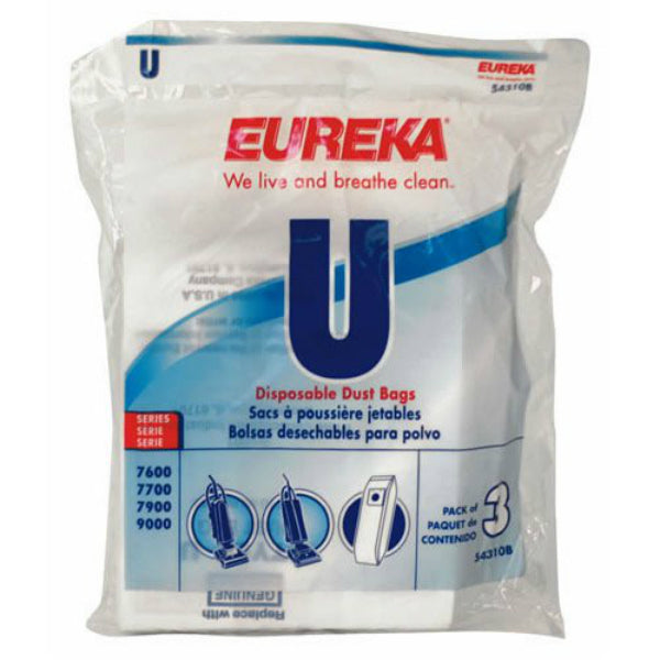 Eureka® 54310C Style U Disposable Vacuum Dust Bag, 3-Pack
