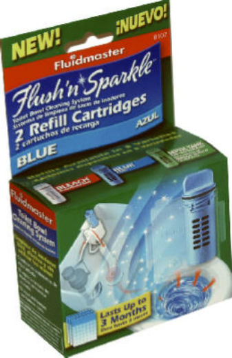 Fluidmaster 8102P8 Flush 'N' Sparkle Bowl Cleaner Refill Cartridge, 2 Pack