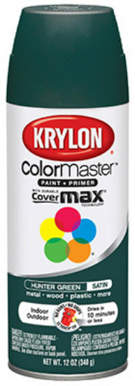 Krylon® K05350202 ColorMaster™ Spray Enamel Paint & Primer, 12 Oz, Hunter Green