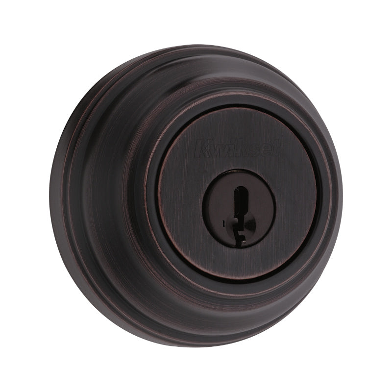 Kwikset® 980-11P-SMT-CP-K4 Signature Single Cylinder Deadbolt, Venetian Bronze