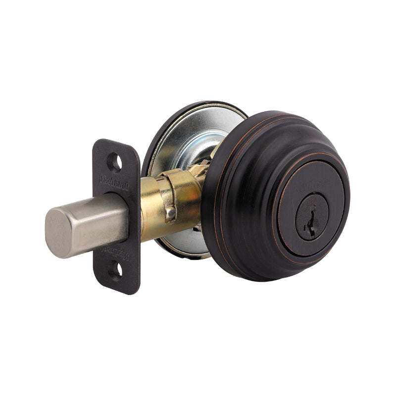 Kwikset® 980-11P-SMT-CP-K4 Signature Single Cylinder Deadbolt, Venetian Bronze