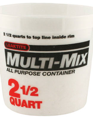 Leaktite 5M3-50 Multi Mix Cailbrated Mixing Container, 2-1/2 Qt