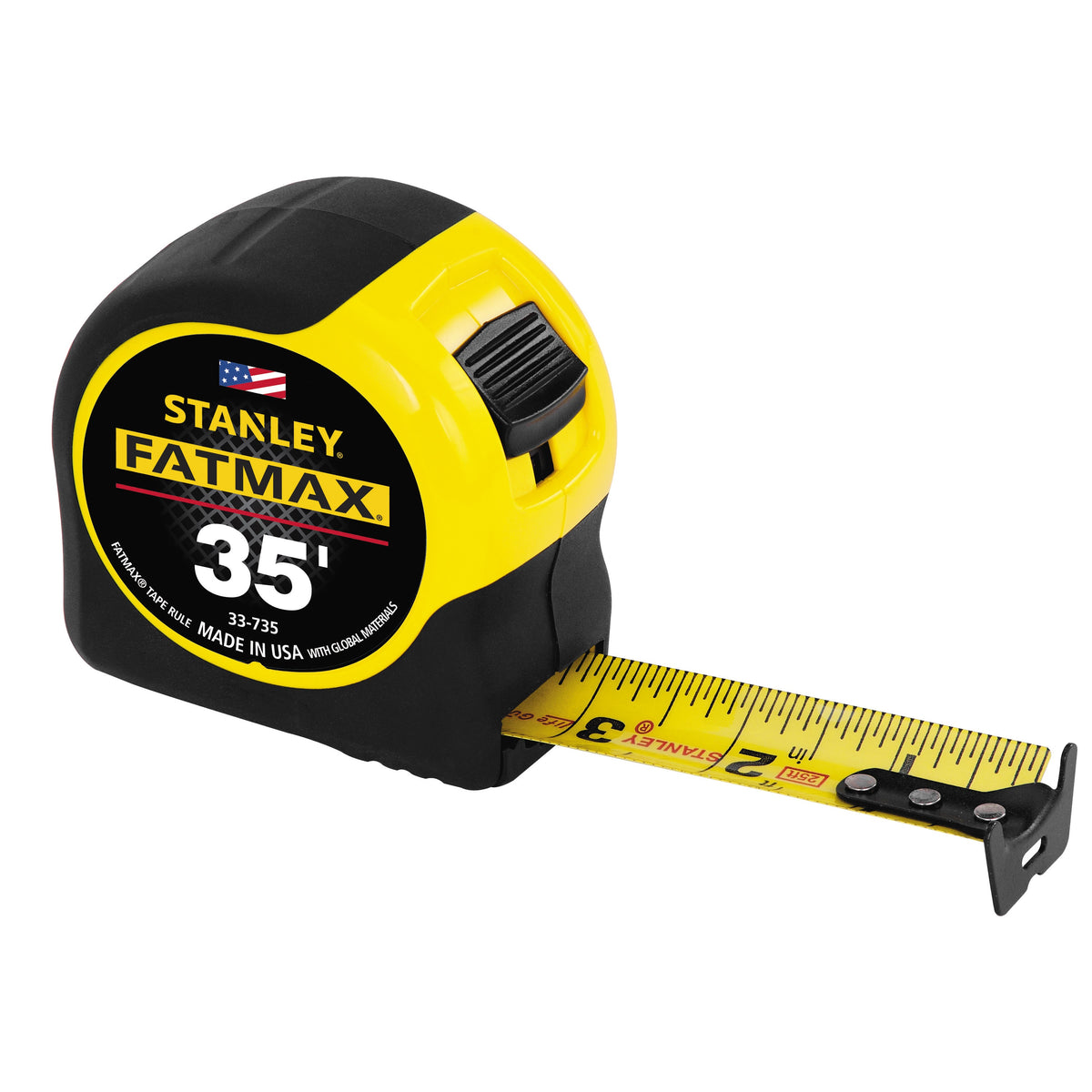 Stanley 33-735 FatMax Measuring Tape Rule, Yellow/Black, 1-1/4" x 35'