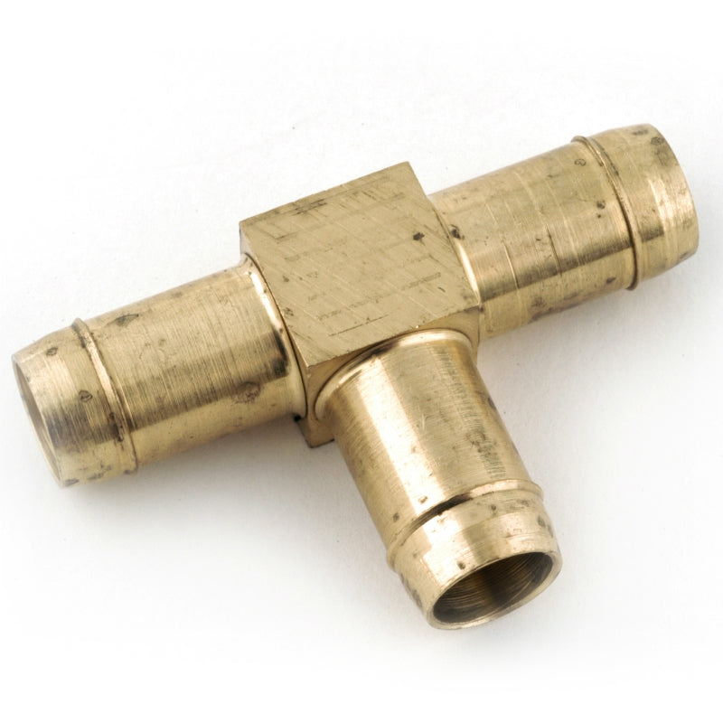 Anderson Metals 57064-04 Hose Barb Tee, 1/4" I.D, Brass