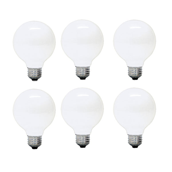 GE Lighting 12982 Decorative G25 Globe Light Bulb, 25-Watt, Soft White