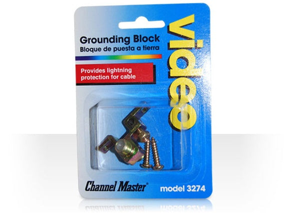 Channel Master® 3274 Video Coaxial Grounding Block, Gold Plated