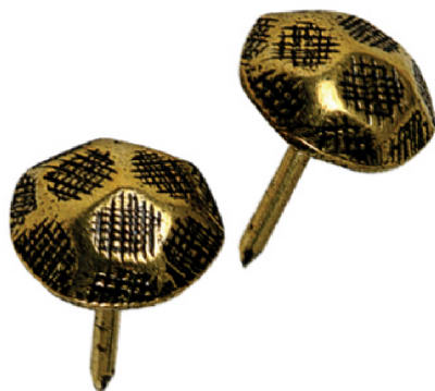 Hillman Fasteners 122680 Upholstery Nail, Hammered Antique, 25 Pack