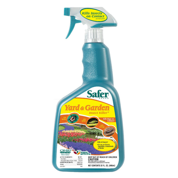 Safer® 5105 Yard & Garden Insect Killer Spray, Ready To Use, 32 Oz