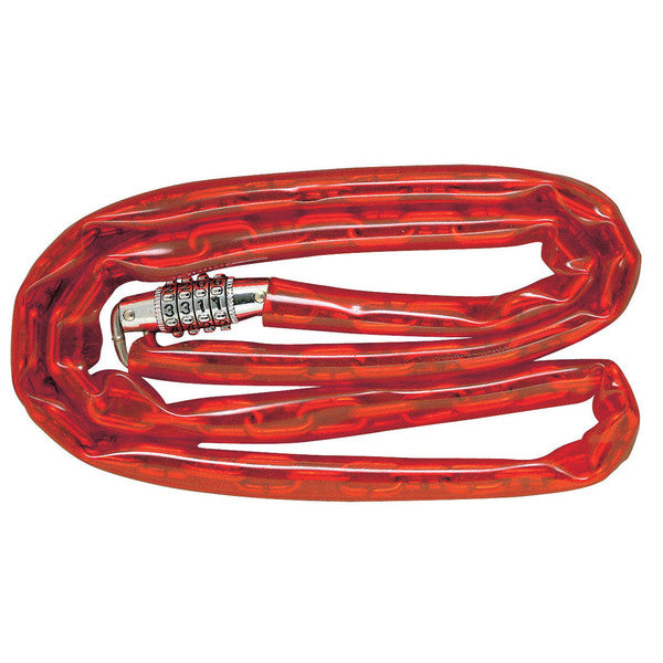 Master Lock 8147D 4-Digit Barrel Combination Bike Lock & Chain, 4'