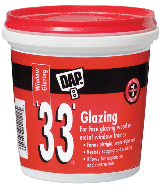 Dap® 12121 Glazing Compound, 1 Pint, White, #33