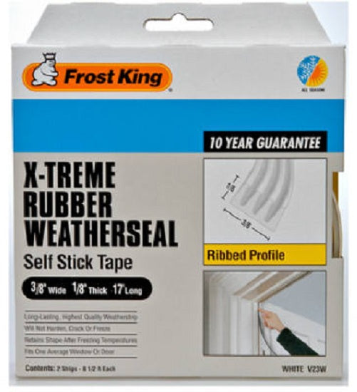 Frost King V23WA Sub Zero Premium Weather-Strip, White, 3/8" x 1/8"