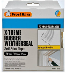 Frost King V23WA Sub Zero Premium Weather-Strip, White, 3/8" x 1/8"