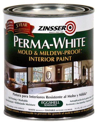Zinsser 02774 Perma-White Mold & Mildew Proof Interior Paint, 1 Qt
