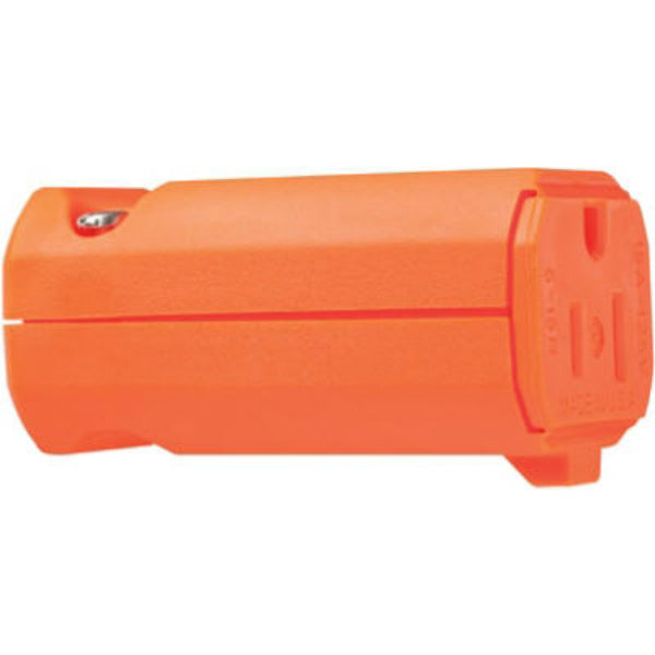 Pass & Seymour PS5969OCC20 Hi-Vis 2-Pole 3-Wire Grounding Connector, 15A, Orange