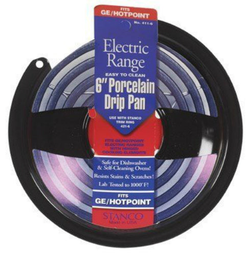 Stanco 411-6 Electric Non Stick Stove Pan, Black Porcelain Finish, 6"