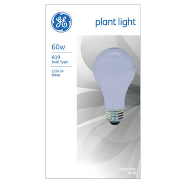 GE Lighting 41624 Medium Base Incandescent A19 Plant Light Bulb, 60W, 120V