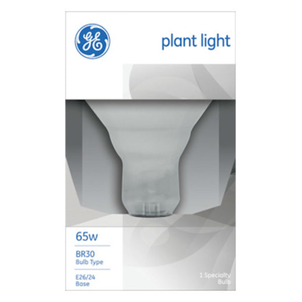 GE Lighting 20996 Medium Base BR30 Reflector Plant Floodlight Bulb, 65W, 120V