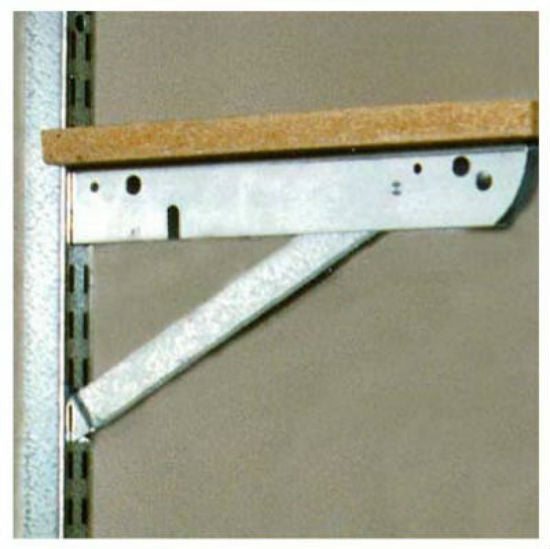 John Sterling™ BK-0103-14 Double Shelf Bracket, Galvanized Steel, 13"
