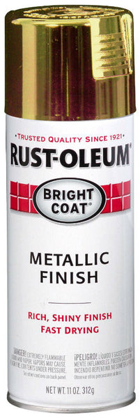 Rust-Oleum® Stops Rust® Bright Coat Metallic Finish Spray, 11 Oz, Gold