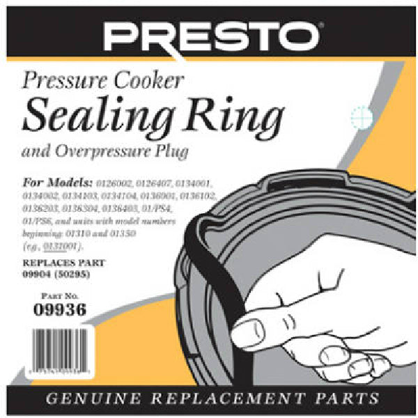 Presto 09905 Pressure Cooker Sealing Ring with Automatic Air Vent