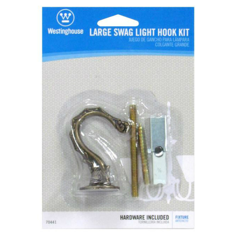 Westinghouse 70441 Large Swag Hook, 2-1/2", Antique Brass Finish