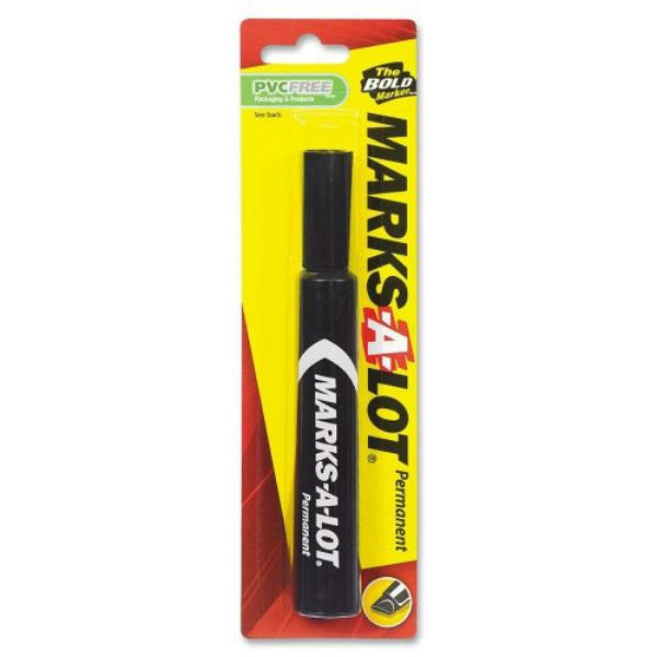 Avery® 17888 Marks-A-Lot® Regular Chisel Tip Permanent Marker, Black