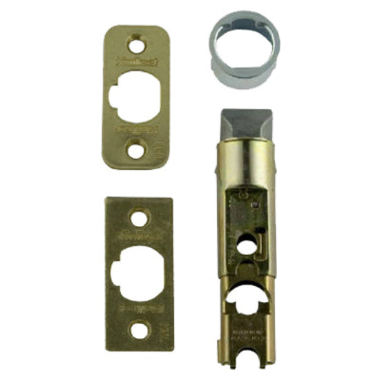 Kwikset® 1826-18-CP 6-Way Adjustable Plain Latch, Polished Brass