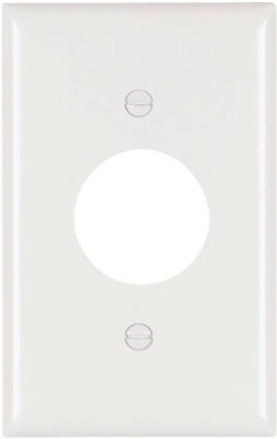 Pass & Seymour TradeMaster Single Receptacle Wall Plate, 1 Gang, White