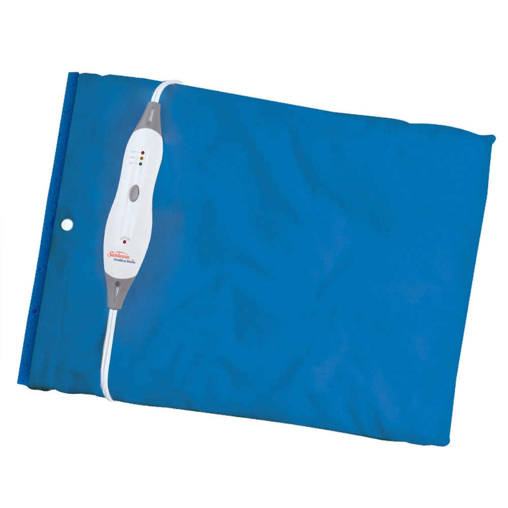 Sunbeam 722-810 King Size Heating Pad w/UltraHeat™ Technology, Blue, 12" x 24"