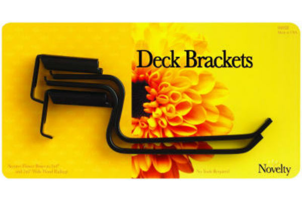 Novelty 04058 Adjustable Wide Deck Rail Bracket, Pair, Black