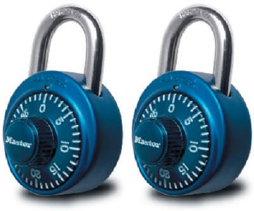 Master Lock 1530T Colored Dial Combination Padlocks, 2 Pack