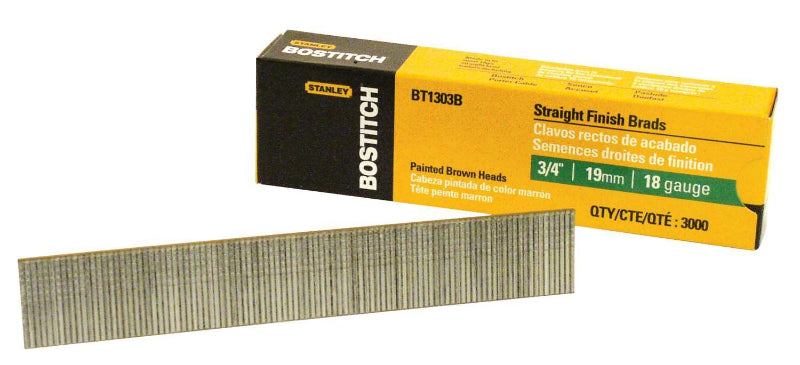 Bostitch BT1303B Galvanized Brad Nails, 18 Gauge, 3000-Count, 3/4"