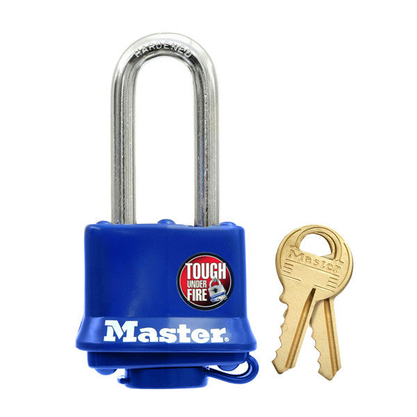 Master Lock 312DLH Laminated Padlock with Weatherproof Cover, 1-9/16"