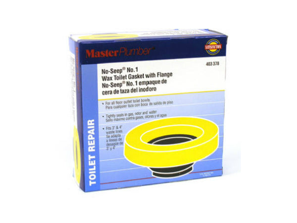Master Plumber 001010 No-Seep® #1 Wax Toilet Gasket with Flange