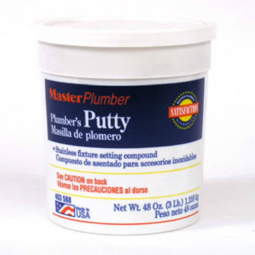 Master Plumber 043060 Long Lasting Plumber's Putty, 3 Lb