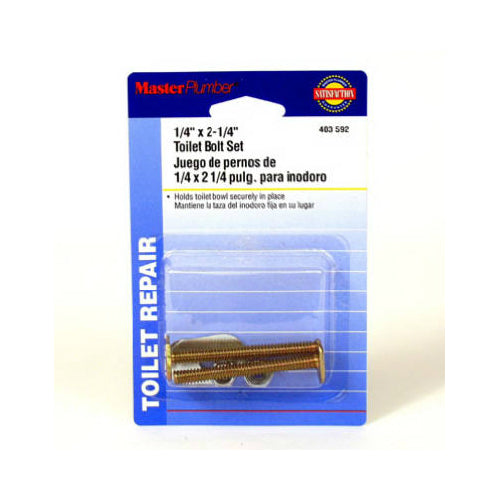 Master Plumber 403592 Toilet Repair Bolt Set, 1/4" x 2-1/4"