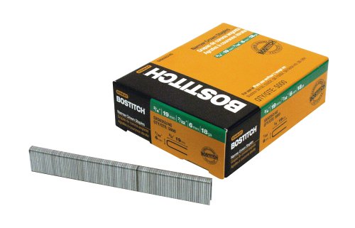 Bostitch® SX50353/4G Narrow Crown Finish Staples, 3/4" Leg, 18-Gauge