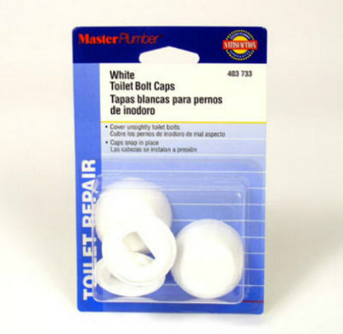 Master Plumber 403733 Plastic Toilet Repair Bolt Cap, White