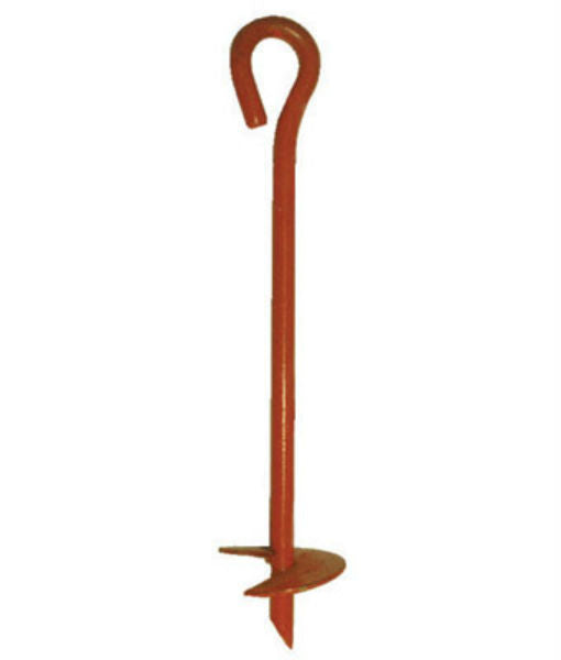 FarmGard® 901113A Screw-In Earth Anchor, Red, 3" x 30"