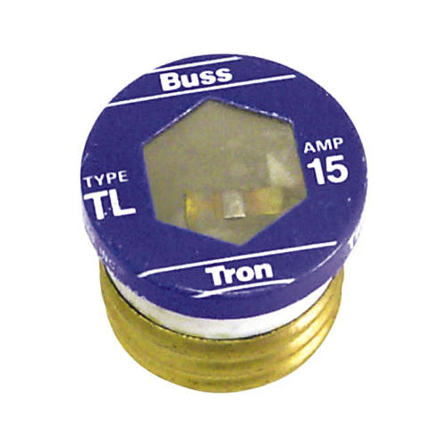 Cooper Bussmann BP-TL-15 Type TL Plug Fuse, 15 Amp, 3-Pack