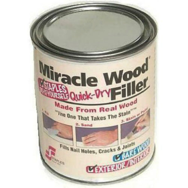 Staples 901 Miracle Wood Quick-Dry Filler, Natural, 1/4 Lbs