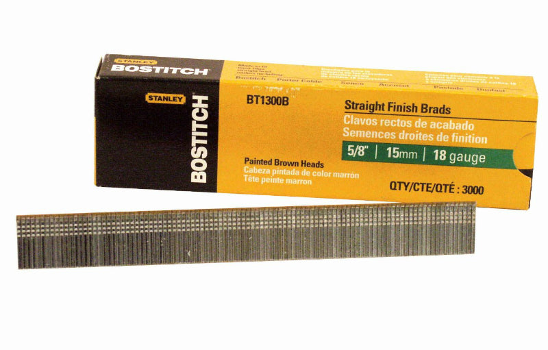 Bostitch® BT1300B Galvanized Brad Nails, 5/8", 18 Gauge, 3000-Count
