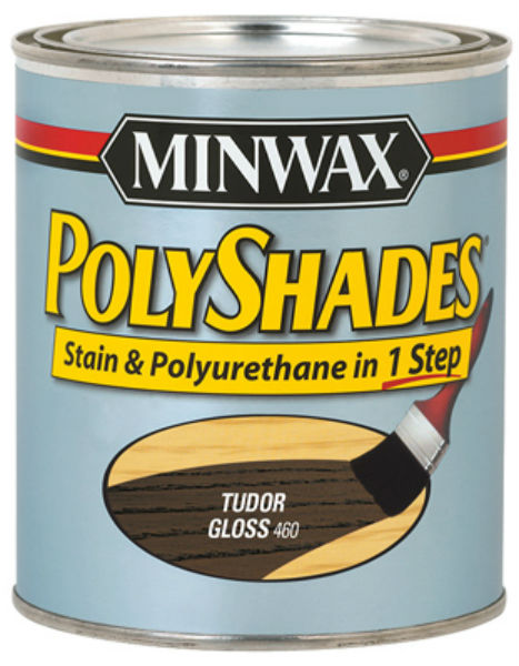 Minwax® 61460 PolyShades® 1-Step Stain & Polyurethane Gloss Paint, Tudor, 1 Qt
