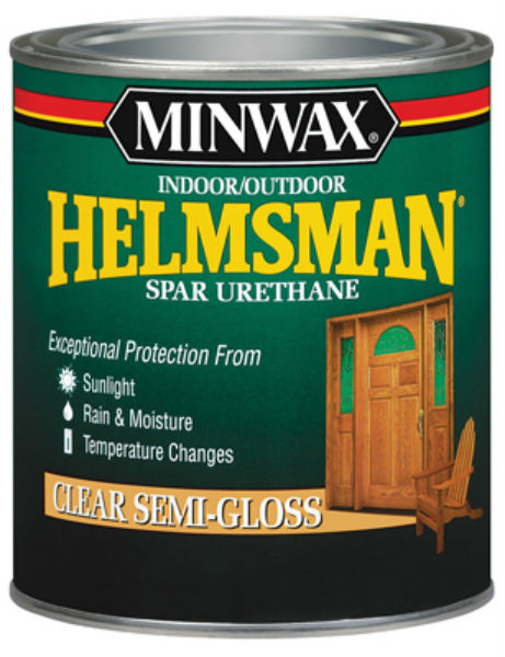 Minwax® 43210 Helmsman® Indoor/Outdoor Spar Urethane, Clear Semi Gloss, 1 Pt