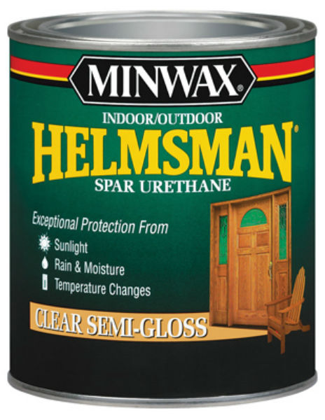 Minwax 63210 Helmsman Indoor/Outdoor Spar Urethane, Clear Semi Gloss, 1-Qt