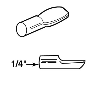Slide-Co 243363 Shelf Support Peg, 1/4" Dia, Nickel, 8-Pack