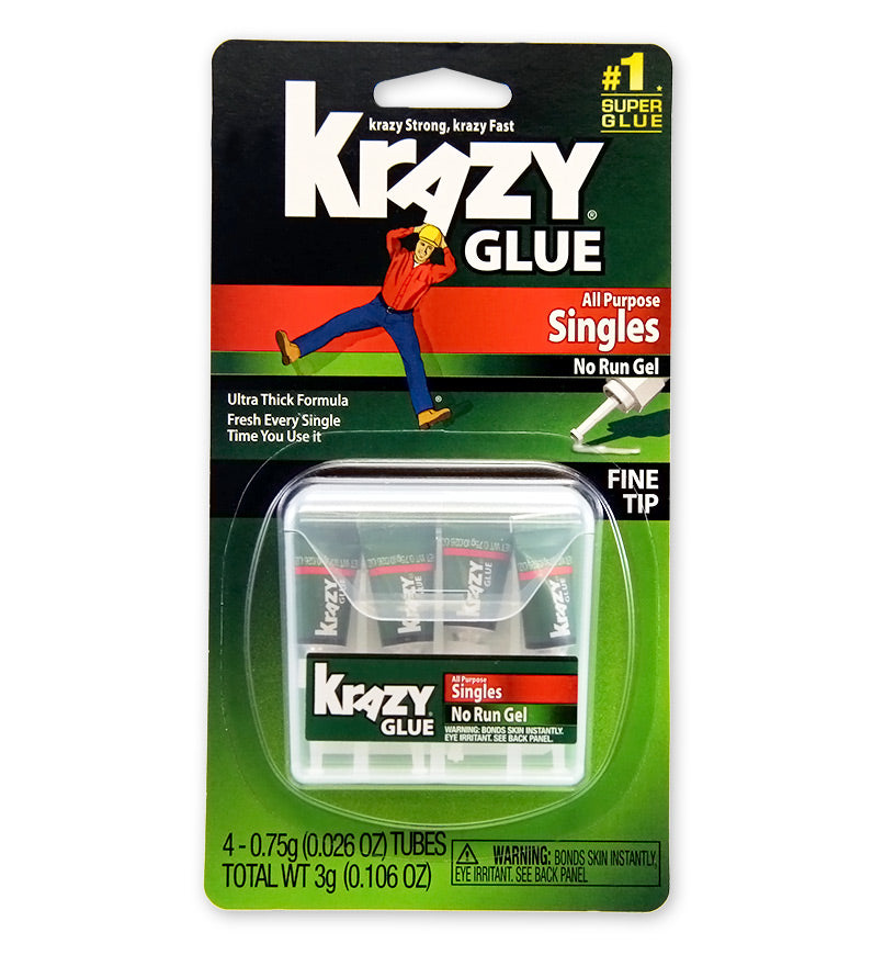 Krazy Glue KG58248SN All Purpose Single-Use, 0.75-Gram (4-Pack)