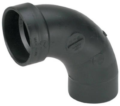 Black 90 Degree Elbow - 4"