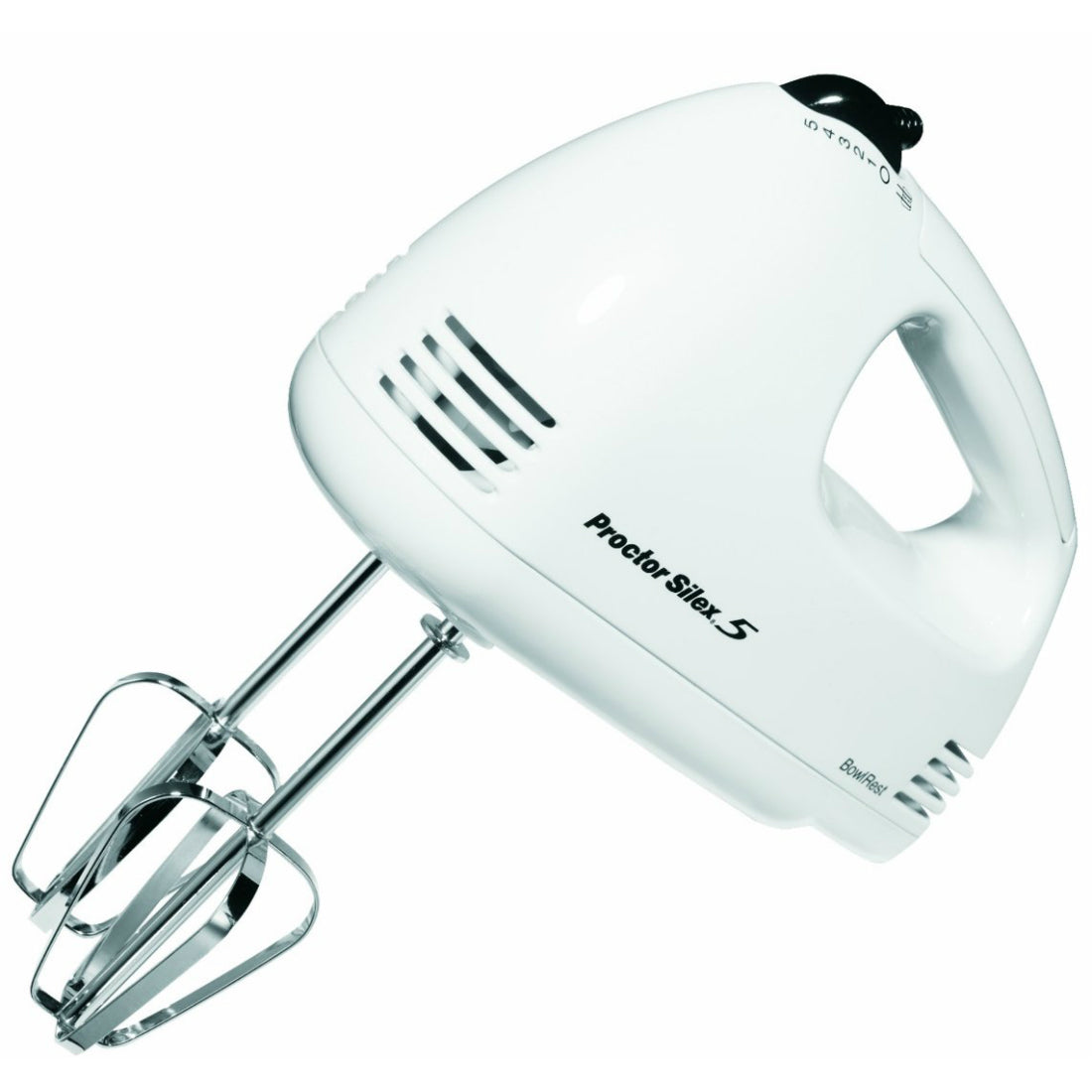 Proctor Silex 62515R Easy Mix 5-Speed Hand Mixer with Bowl Rest, 125 W